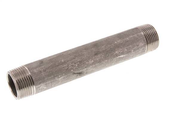 R 1'' Stainless steel Double Pipe Nipple 20 Bar DIN 2982 - 180mm