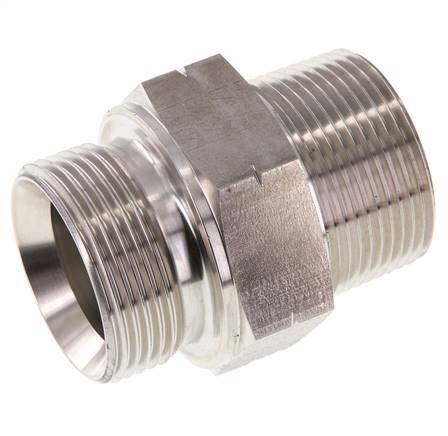 1 1/4'' NPT x G 1 1/4'' Acero inoxidable Espiga doble 40 Bar - Hidráulico