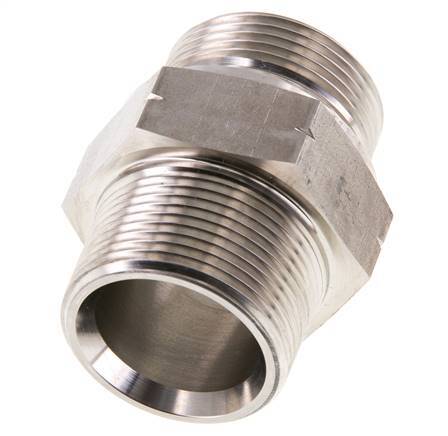 1 1/4'' NPT x G 1 1/4'' Acero inoxidable Espiga doble 40 Bar - Hidráulico