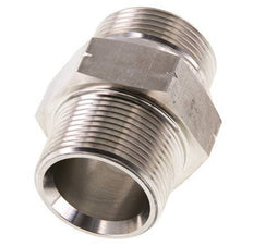 1 1/4'' NPT x G 1 1/4'' Acero inoxidable Espiga doble 40 Bar - Hidráulico
