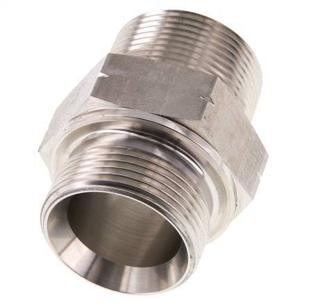 1 1/4'' NPT x G 1 1/4'' Acero inoxidable Espiga doble 40 Bar - Hidráulico