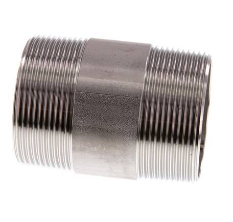 R 2'' Stainless steel Double Pipe Nipple 20 Bar DIN 2982 - 80mm
