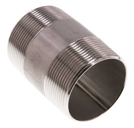 R 2'' Stainless steel Double Pipe Nipple 20 Bar DIN 2982 - 80mm