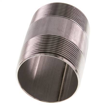 R 2'' Stainless steel Double Pipe Nipple 20 Bar DIN 2982 - 80mm