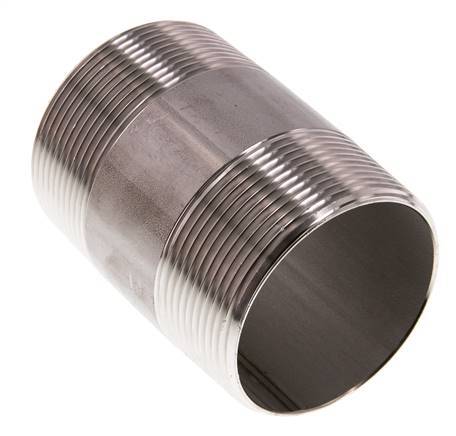 R 2'' Stainless steel Double Pipe Nipple 20 Bar DIN 2982 - 80mm