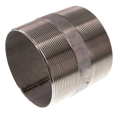 R 4'' Stainless steel Double Pipe Nipple 20 Bar DIN 2982 - 100mm