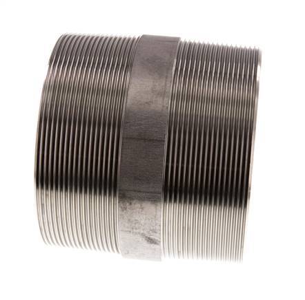 R 4'' Stainless steel Double Pipe Nipple 20 Bar DIN 2982 - 100mm