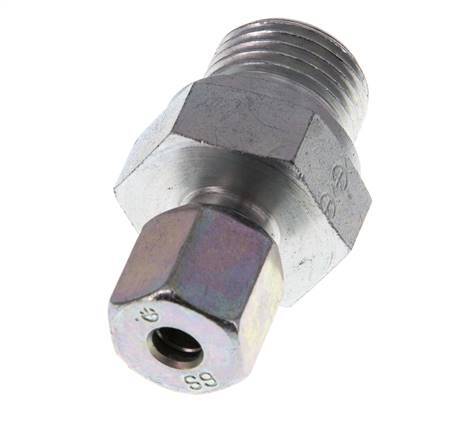 G 1/2'' Macho x 6S Anillo de corte recto de acero galvanizado 630 Barra DIN 2353