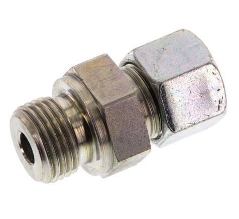 G 1/2'' Male x 12S Zinc plated Steel Straight Cutting Ring 630 Bar DIN 2353 [2 Pieces]