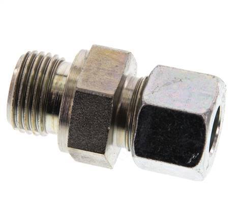 G 1/2'' Male x 12S Zinc plated Steel Straight Cutting Ring 630 Bar DIN 2353 [2 Pieces]