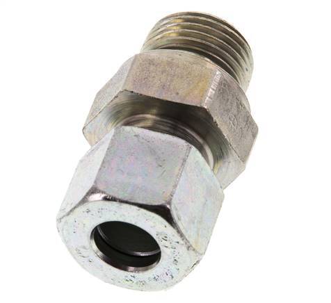 G 1/2'' Male x 12S Zinc plated Steel Straight Cutting Ring 630 Bar DIN 2353 [2 Pieces]
