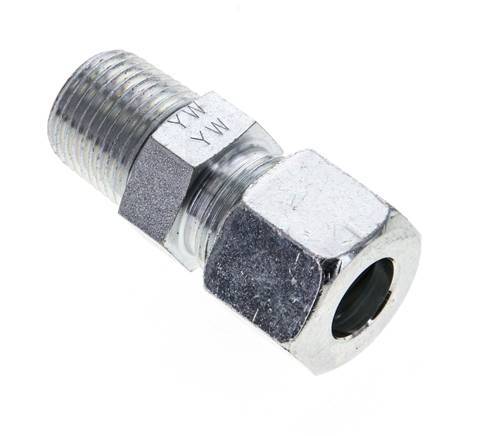 1/2'' NPT Male x 14S Zinc plated Steel Straight Cutting Ring 630 Bar DIN 2353