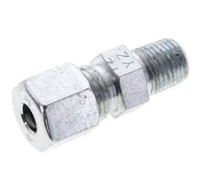 1/4'' NPT Male x 8S Zinc plated Steel Straight Cutting Ring 630 Bar DIN 2353 [2 Pieces]
