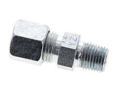 1/4'' NPT Male x 8S Zinc plated Steel Straight Cutting Ring 630 Bar DIN 2353 [2 Pieces]