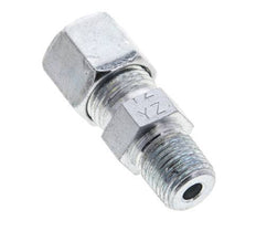 1/4'' NPT Male x 8S Zinc plated Steel Straight Cutting Ring 630 Bar DIN 2353 [2 Pieces]