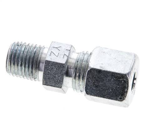 1/4'' NPT Male x 8S Zinc plated Steel Straight Cutting Ring 630 Bar DIN 2353 [2 Pieces]