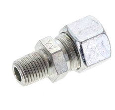 1/4'' NPT Male x 12L Zinc plated Steel Straight Cutting Ring 315 Bar DIN 2353 [2 Pieces]