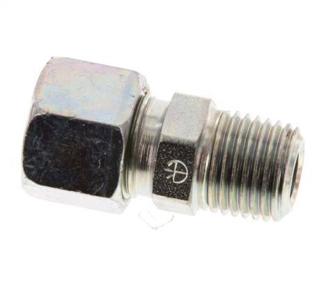 R 1/4'' Male x 10LL Zinc plated Steel Straight Cutting Ring 100 Bar DIN 2353 [2 Pieces]