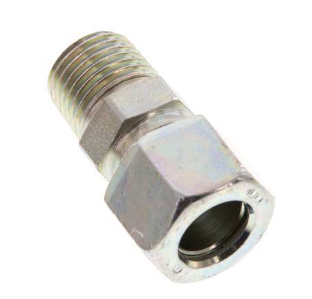 R 1/4'' Male x 10LL Zinc plated Steel Straight Cutting Ring 100 Bar DIN 2353 [2 Pieces]