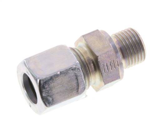 G 1/8'' Macho x 8LL Anillo de corte recto de acero galvanizado 100 Bar DIN 2353