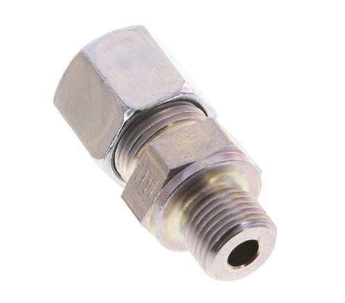 G 1/8'' Macho x 8LL Anillo de corte recto de acero galvanizado 100 Bar DIN 2353