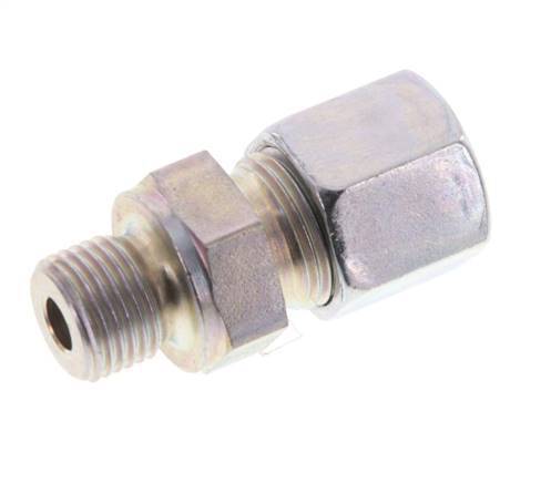 G 1/8'' Macho x 8LL Anillo de corte recto de acero galvanizado 100 Bar DIN 2353