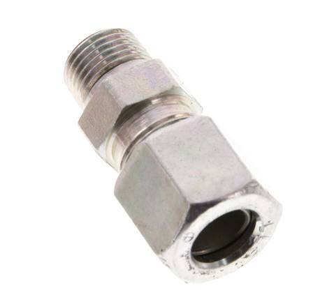 R 1/8'' Male x 8LL Zinc plated Steel Straight Cutting Ring 100 Bar DIN 2353 [2 Pieces]