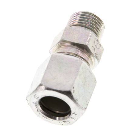 R 1/8'' Male x 8LL Zinc plated Steel Straight Cutting Ring 100 Bar DIN 2353 [2 Pieces]