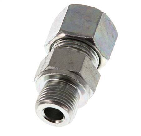 G 3/8'' Male x 12S Zinc plated Steel Straight Cutting Ring 630 Bar DIN 2353 [2 Pieces]