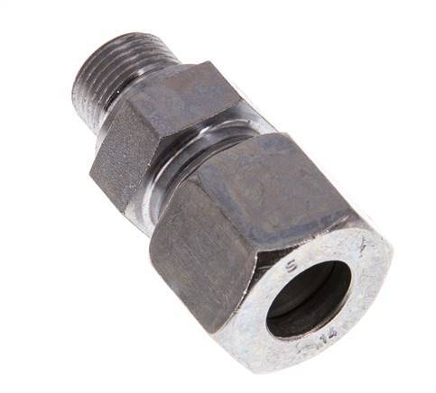 G 3/8'' Macho x 14S Anillo de corte recto de acero galvanizado 630 Barra DIN 2353