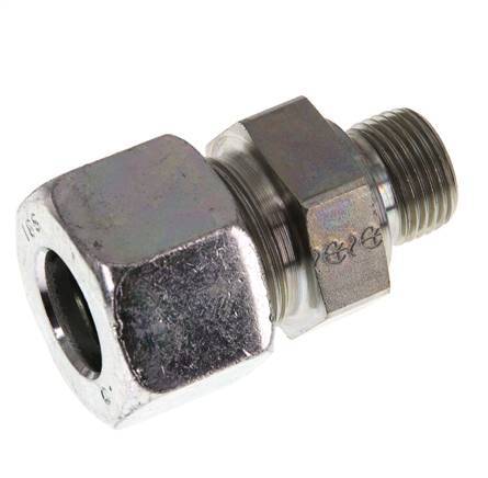 G 3/8'' Macho x 16S Anillo de corte recto de acero galvanizado 400 Bar DIN 2353