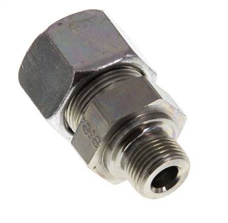G 3/8'' Macho x 16S Anillo de corte recto de acero galvanizado 400 Bar DIN 2353