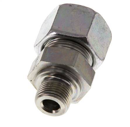 G 3/8'' Macho x 16S Anillo de corte recto de acero galvanizado 400 Bar DIN 2353