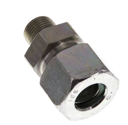 G 3/8'' Macho x 16S Anillo de corte recto de acero galvanizado 400 Bar DIN 2353
