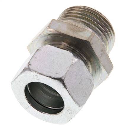 G 1'' Macho x 22L Anillo de corte recto de acero galvanizado 160 Bar DIN 2353