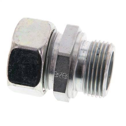 G 1'' Macho x 28L Anillo de corte recto de acero galvanizado 160 Bar DIN 2353
