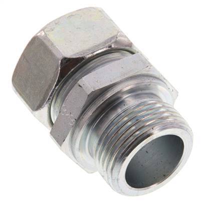 G 1'' Macho x 28L Anillo de corte recto de acero galvanizado 160 Bar DIN 2353
