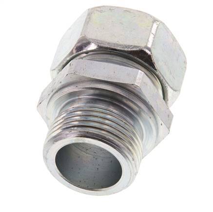 G 1'' Macho x 28L Anillo de corte recto de acero galvanizado 160 Bar DIN 2353
