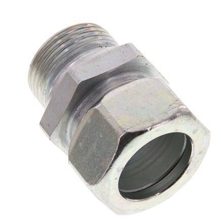 G 1'' Macho x 28L Anillo de corte recto de acero galvanizado 160 Bar DIN 2353