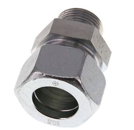G 1'' Macho x 30S Anillo de corte recto de acero galvanizado 400 Bar DIN 2353