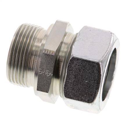 G 1 1/4'' Macho x 35L Anillo de corte recto de acero galvanizado 160 Bar DIN 2353