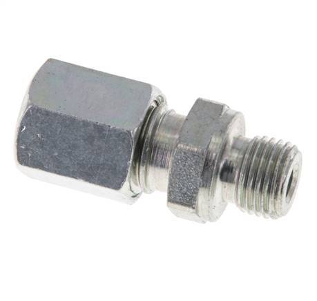 M10x1 Male x 6L Zinc plated Steel Straight Cutting Ring 315 Bar DIN 2353 [5 Pieces]
