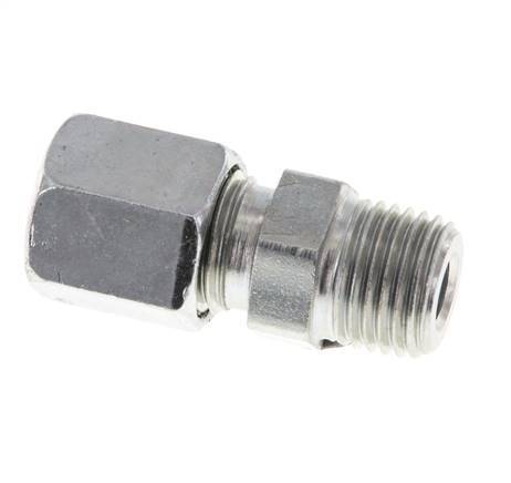 M10x1 Male x 6LL Zinc plated Steel Straight Cutting Ring 100 Bar DIN 2353 [5 Pieces]