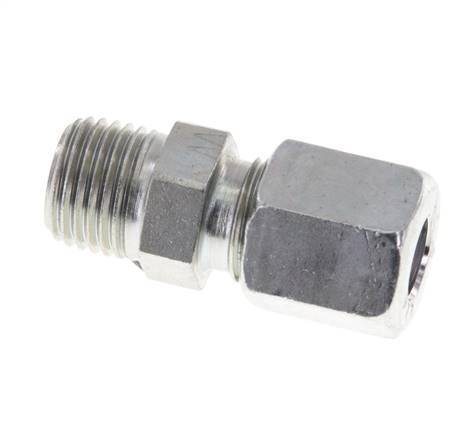 M10x1 Male x 6LL Zinc plated Steel Straight Cutting Ring 100 Bar DIN 2353 [5 Pieces]