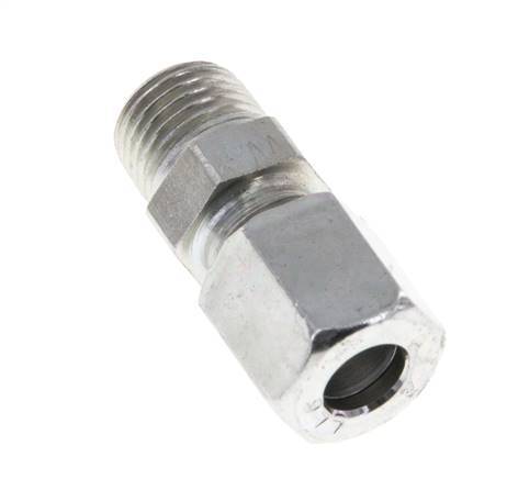 M10x1 Male x 6LL Zinc plated Steel Straight Cutting Ring 100 Bar DIN 2353 [5 Pieces]