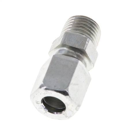 M10x1 Male x 6LL Zinc plated Steel Straight Cutting Ring 100 Bar DIN 2353 [5 Pieces]