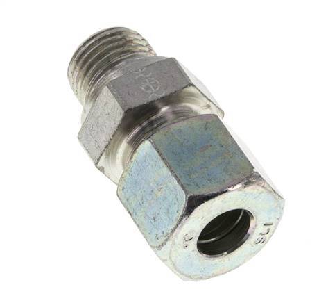 M16x1.5 Male x 10S Zinc plated Steel Straight Cutting Ring 630 Bar DIN 2353 [2 Pieces]