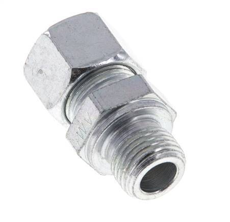 M16x1.5 Male x 12L Zinc plated Steel Straight Cutting Ring 315 Bar DIN 2353 [2 Pieces]