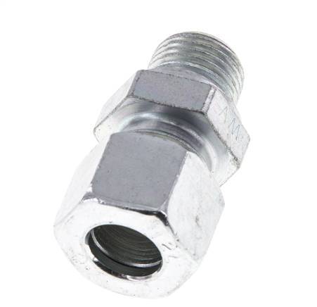 M16x1.5 Male x 12L Zinc plated Steel Straight Cutting Ring 315 Bar DIN 2353 [2 Pieces]