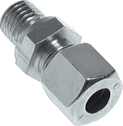 10L & M14x1.5 Zink plated Steel Straight Cutting Fitting with Male Threads 315 bar NBR ISO 8434-1 [2 Pieces]